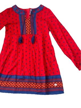 American Girl Beforever Dress Girl's Size 10 Graphic Print Tie Front Zipper Back